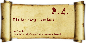 Miskolczy Lantos névjegykártya